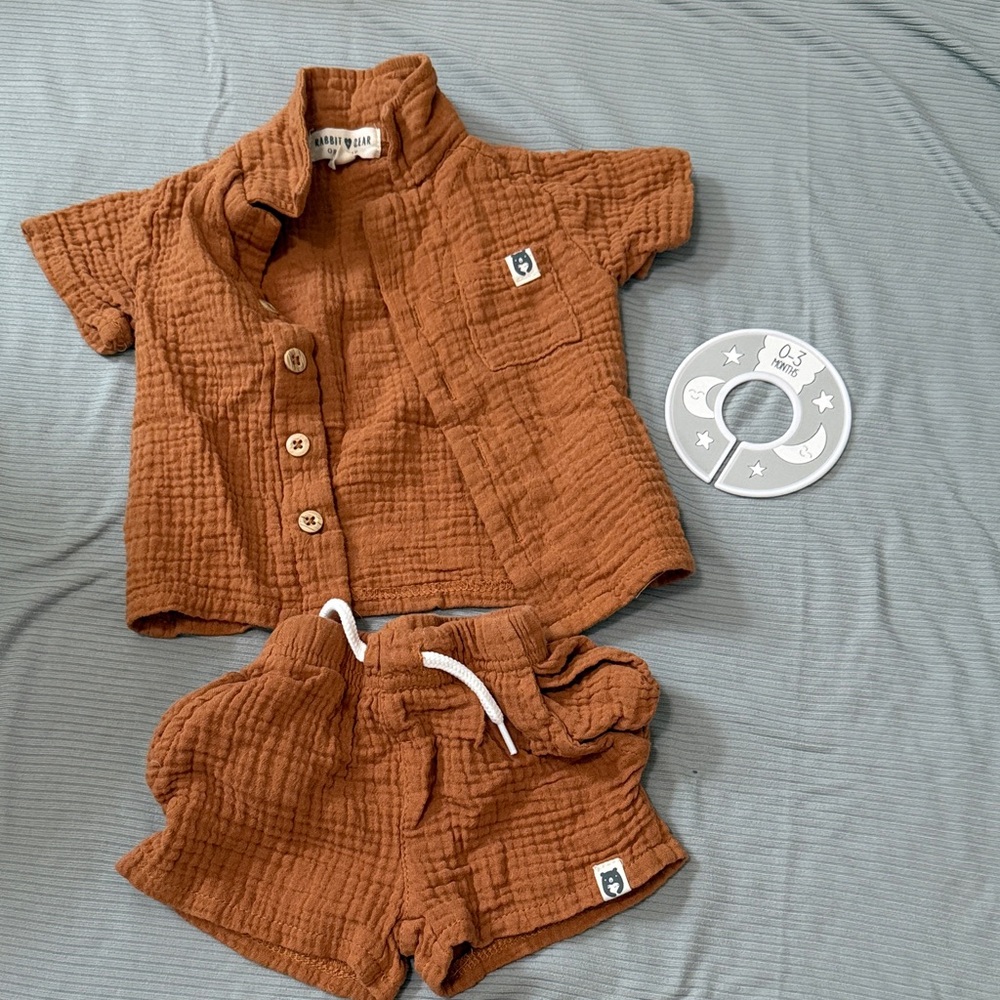 Burnt Orange Muslim Baby Set